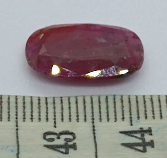 Ruby cut polished natural stone 7 ct