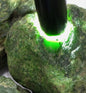 💚 Nephrite Jade – Dark Green Translucent Natural Stone