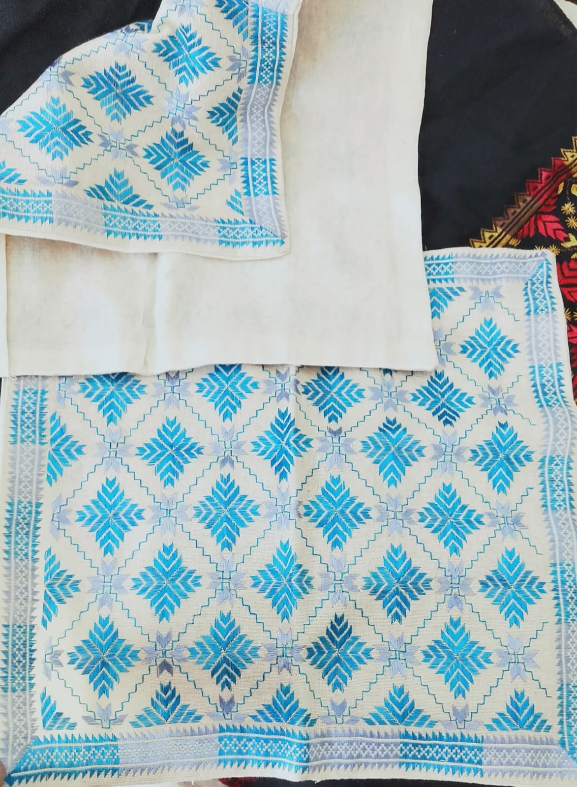 🧵 Exquisite Hand-Made Embroidered Cushion Covers – No Machine Work